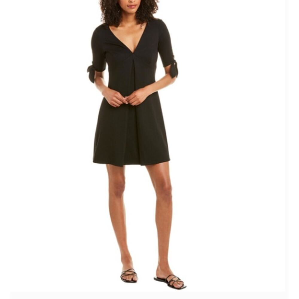 BAILEY 44 NWT Quarterdeck Ponte Fit-and-flare Short Sleeve Black Dress //  M